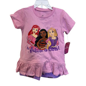 Girls Disney Princess Pajama Set Size 4 Pink & Purple